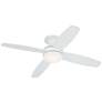52" Casa Elite&#8482; White LED Hugger Ceiling Fan with Remote Control