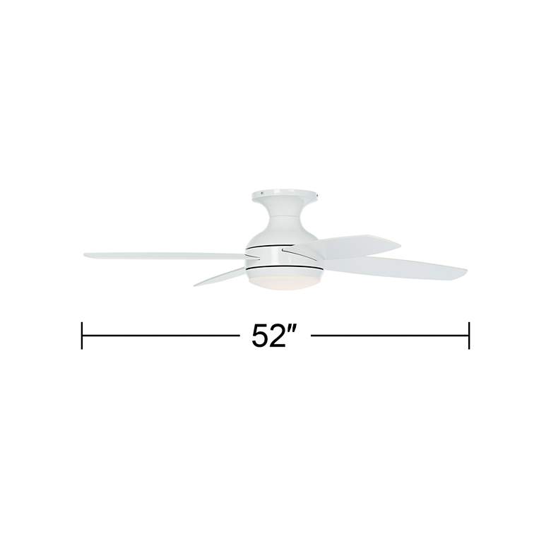 Image 7 52" Casa Elite™ White LED Hugger Ceiling Fan with Remote Control more views