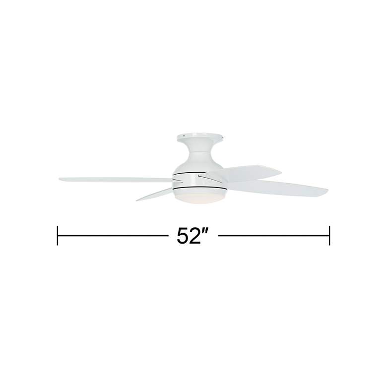 Image 7 52" Casa Elite White LED Hugger Ceiling Fan with Remote Control more views