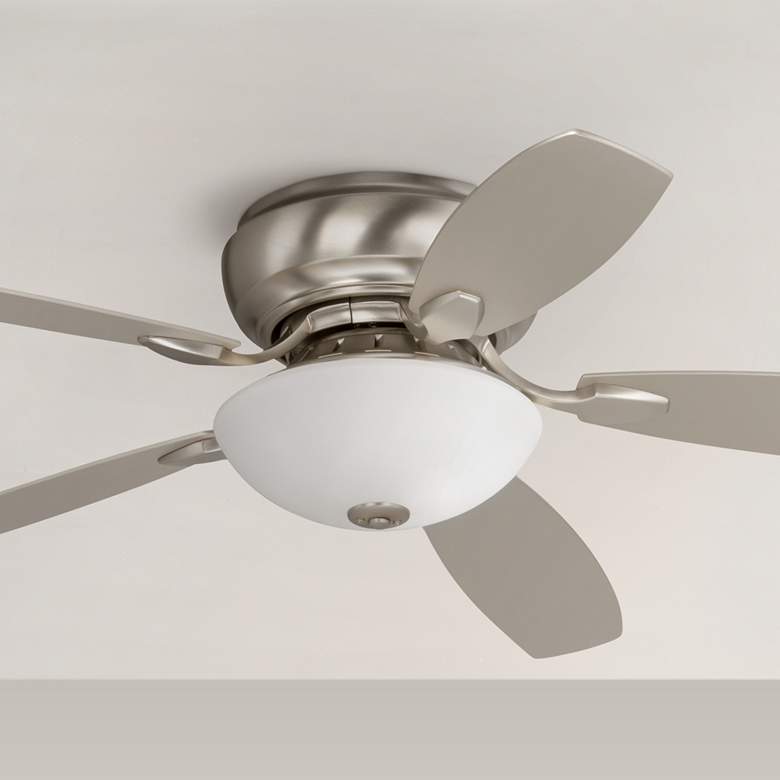 Image 1 52 inch Casa Habitat Brushed Nickel Hugger LED Ceiling Fan