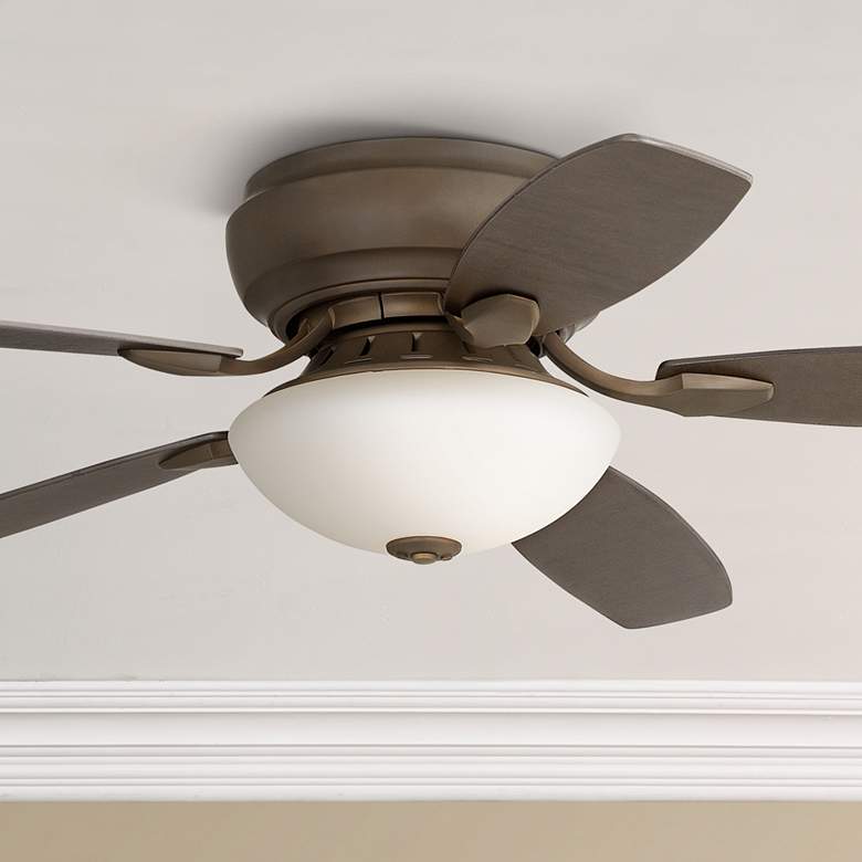 Image 1 52 inch Casa Habitat Oil Rubbed Bronze Hugger LED Ceiling Fan