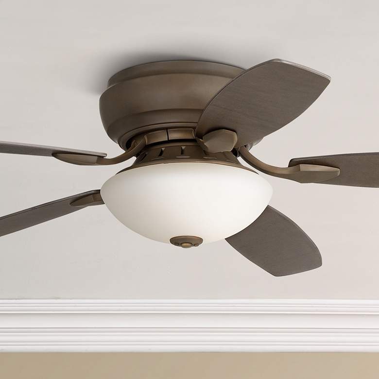 Image 1 52" Casa Habitat Oil Rubbed Bronze Hugger LED Ceiling Fan
