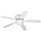 52" Casa Habitat White Finish LED Hugger Ceiling Fan with Pull Chain