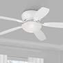 52" Casa Habitat White Finish LED Hugger Ceiling Fan with Pull Chain
