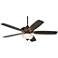 52" Casa Journey Bronze Opal Glass LED Ceiling Fan