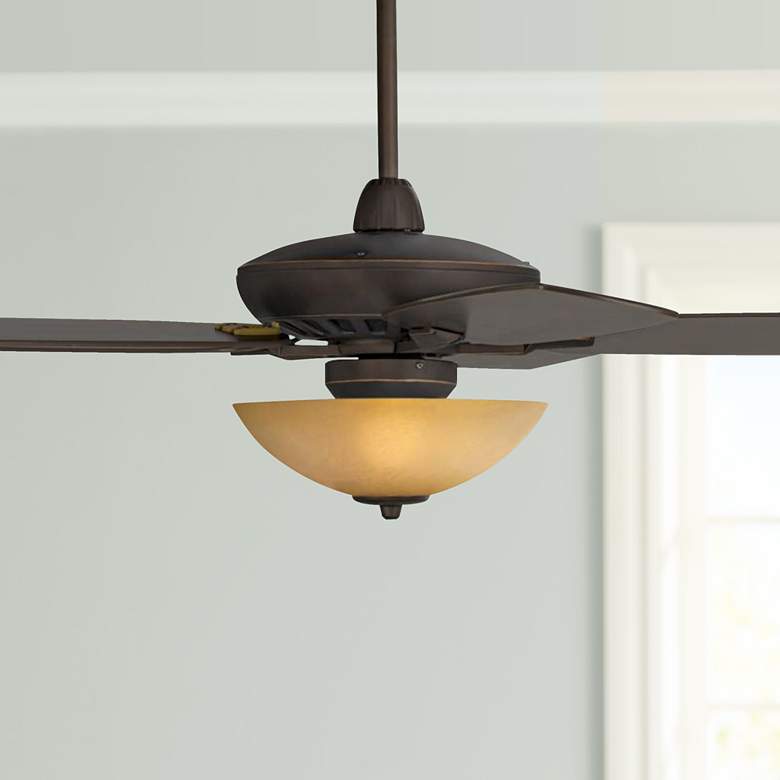 Image 1 52" Casa Journey Bronze Scavo Glass LED Ceiling Fan
