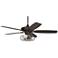 52" Casa Journey Bronze Vintage LED Cage Ceiling Fan with Remote
