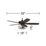 52" Casa Journey Bronze Vintage LED Cage Ceiling Fan with Remote