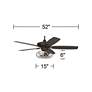 5_52" Casa Journey Bronze Vintage LED Cage Ceiling Fan with Remote more views