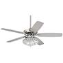 52" Casa Journey Brushed Nickel Deco LED Ceiling Fan with Remote