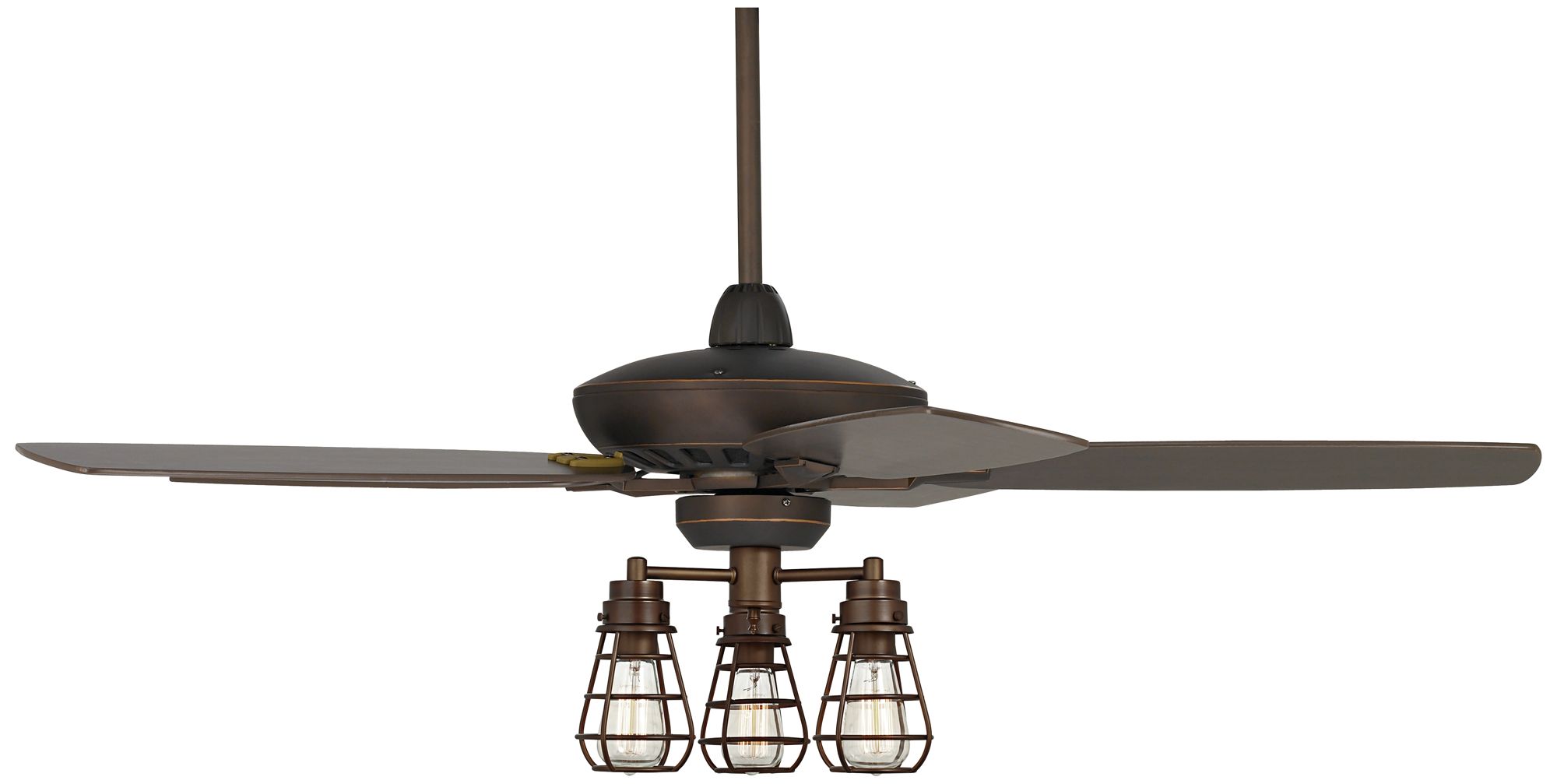 52" Casa Journey Oil-Rubbed Bronze Cage LED Ceiling Fan with Remote