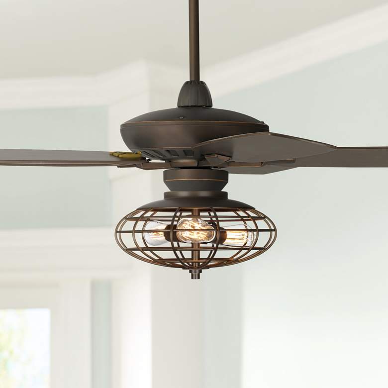 Image 1 52" Casa Journey® Oil-Rubbed Bronze LED Ceiling Fan