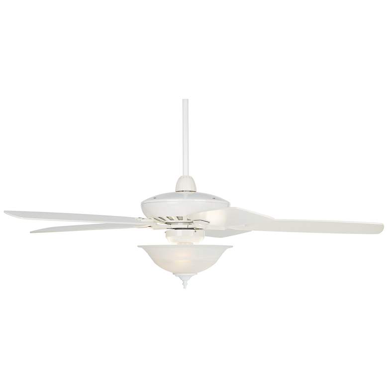 Image 2 52 inch Casa Journey White Alabaster Glass LED Ceiling Fan with Remote