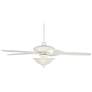 52" Casa Journey White Alabaster Glass LED Ceiling Fan with Remote