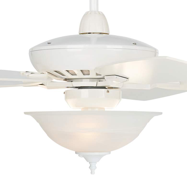 Image 3 52" Casa Journey White Alabaster Glass LED Ceiling Fan with Remote more views