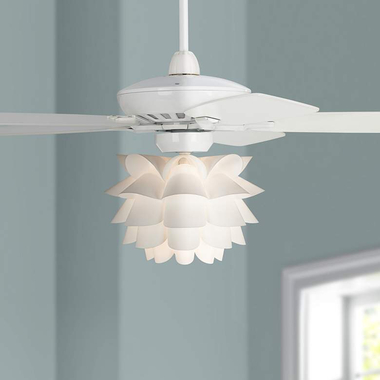 Image 1 52 inch Casa Journey White Flower LED Ceiling Fan