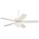 52" Casa Journey White Painted Opal Glass LED Ceiling Fan