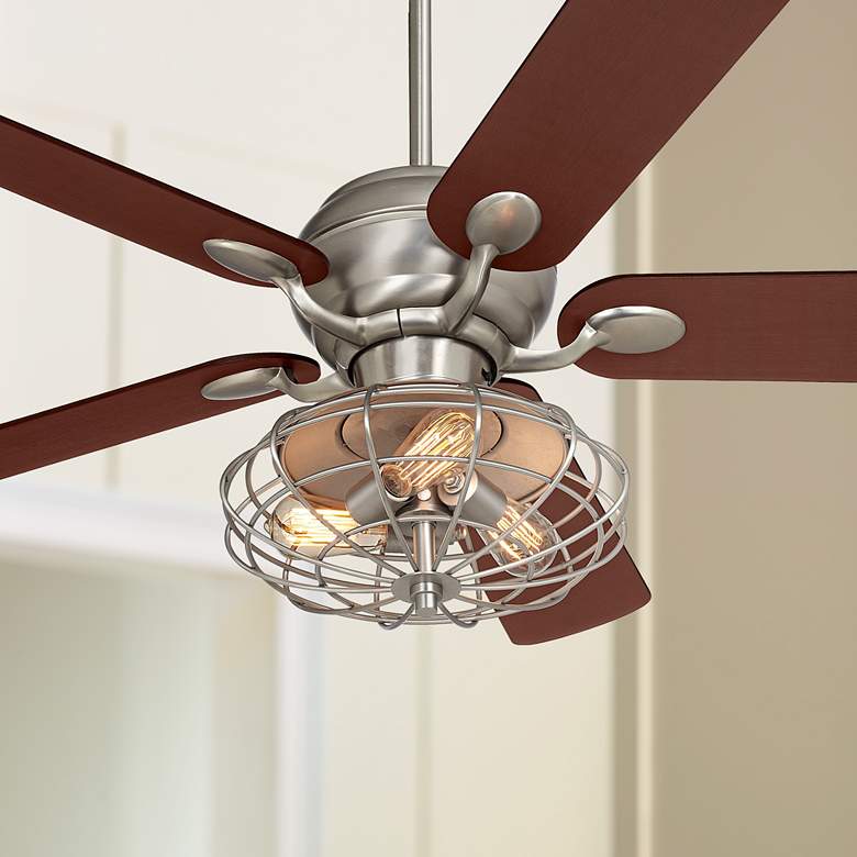 Image 1 52" Casa Optima™ Brushed Nickel LED Ceiling Fan