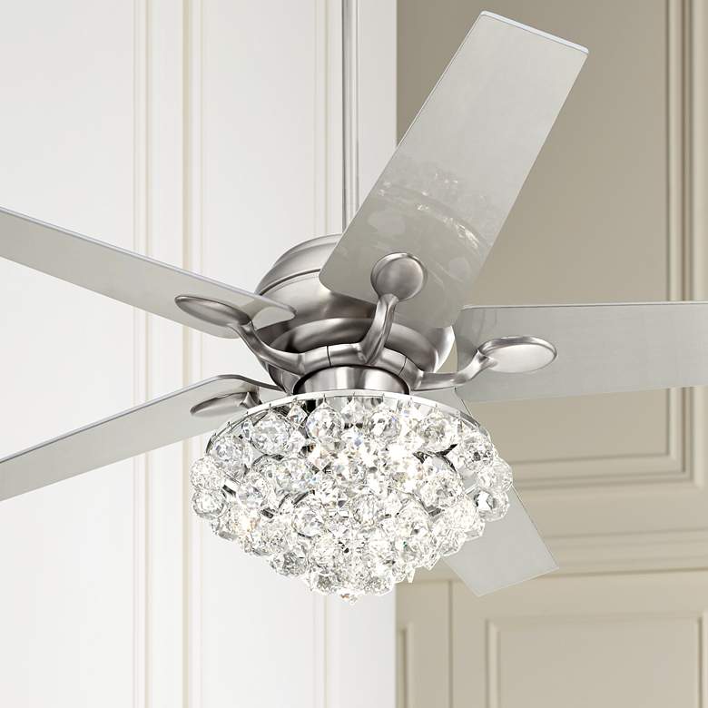 Image 1 52" Casa Optima Crystal LED Ceiling Fan w/Wall Control