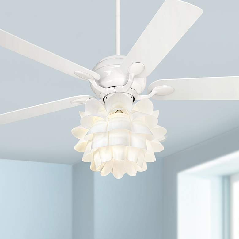 Image 1 52 inch Casa Optima&#8482; Flower Light Kit White Ceiling Fan