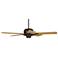 52" Casa Optima Matte Black Oak Ceiling Fan