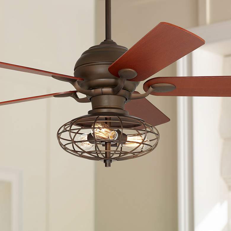 Image 1 52" Casa Optima Oil-Rubbed Bronze LED Ceiling Fan