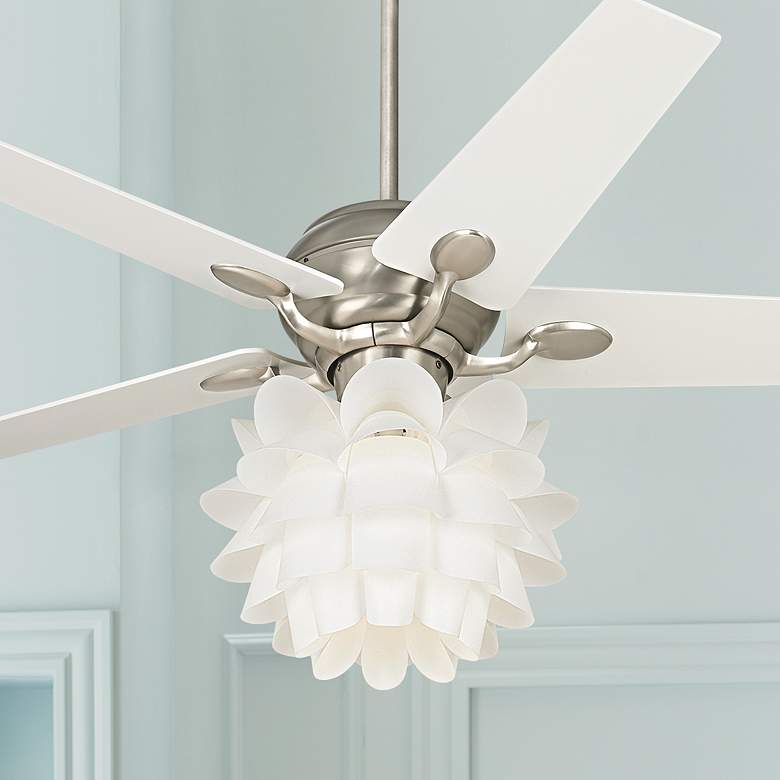 52&quot; Casa Optima&#8482; White Flower Ceiling Fan