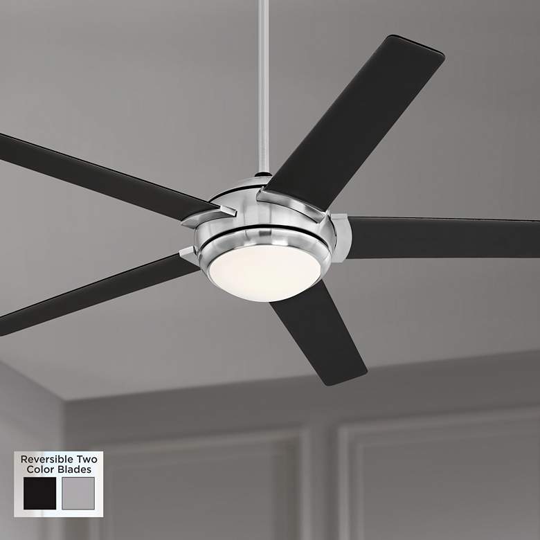 Image 1 52 inch Casa Probe III Brushed Nickel LED Ceiling Fan with Wall Control