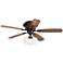 52" Casa San Marin Bronze Schoolhouse LED Ceiling Fan