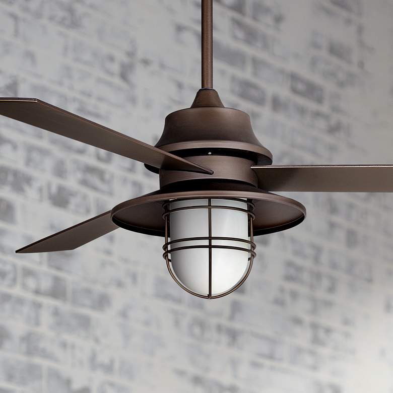 Image 1 52" Casa Solera Industrial Bronze Outdoor Ceiling Fan