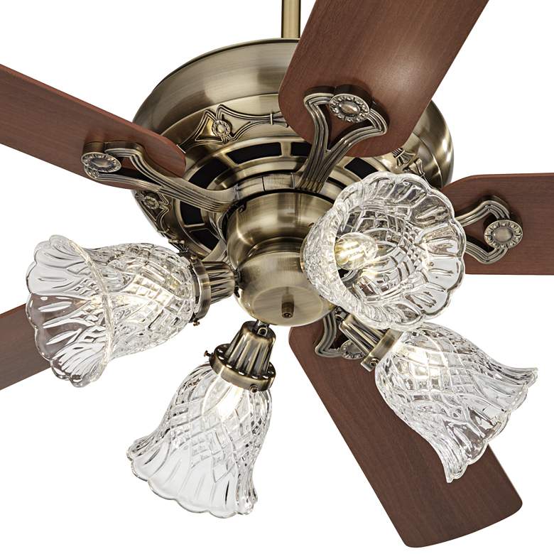 Image 3 52 inch Casa Trilogy Brass and Barbizon Clear Glass LED Ceiling Fan more views