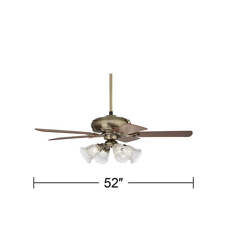 52&quot; Casa Trilogy Brass and Barbizon Clear Glass LED Ceiling Fan more views