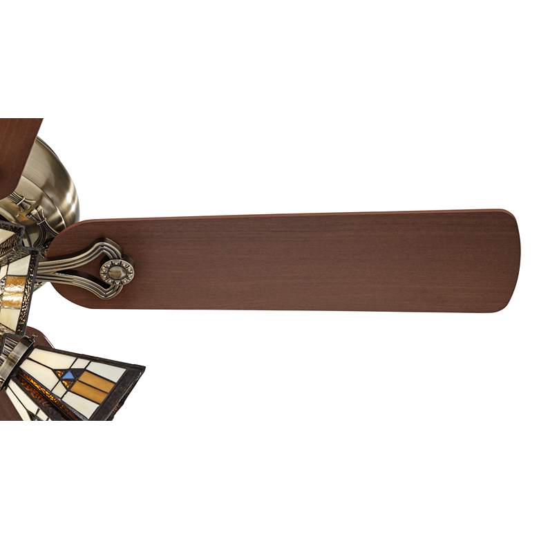 Image 4 52 inch Casa Trilogy Brass and Mission Glass LED Ceiling Fan more views
