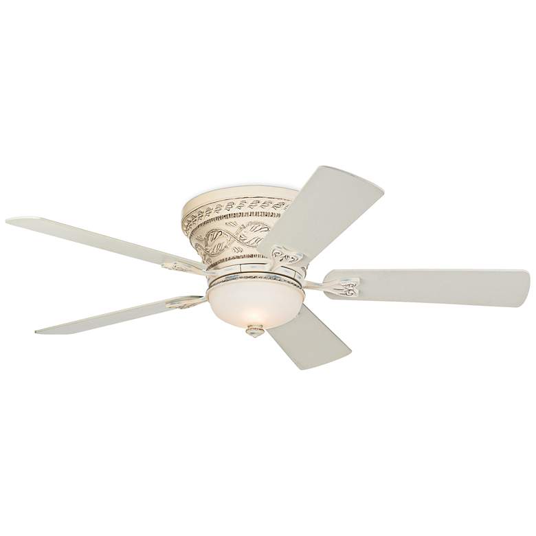 Image 6 52" Casa Vieja Ancestry LED French White Hugger Fan with Remote more views