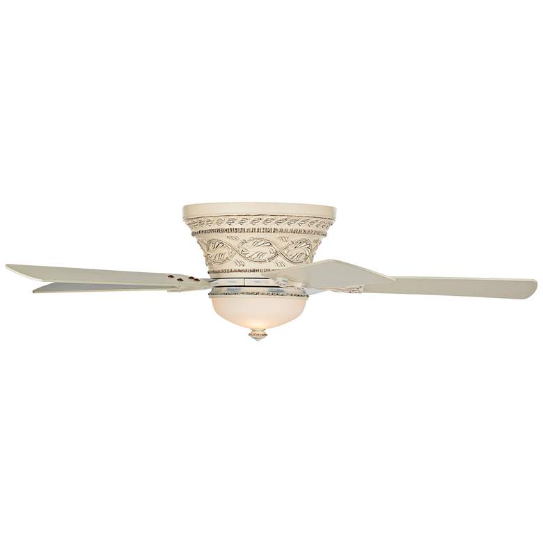 Image 7 52 inch Casa Vieja Ancestry LED French White Hugger Fan with Remote more views