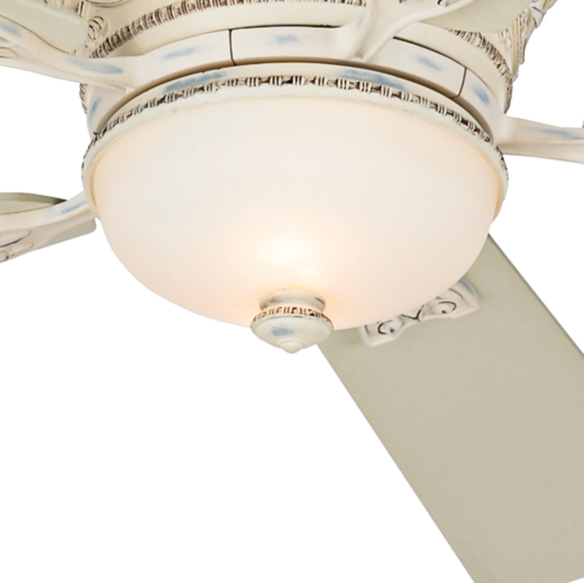 52" Casa Vieja Ancestry LED White Hugger Ceiling Fan with Remote