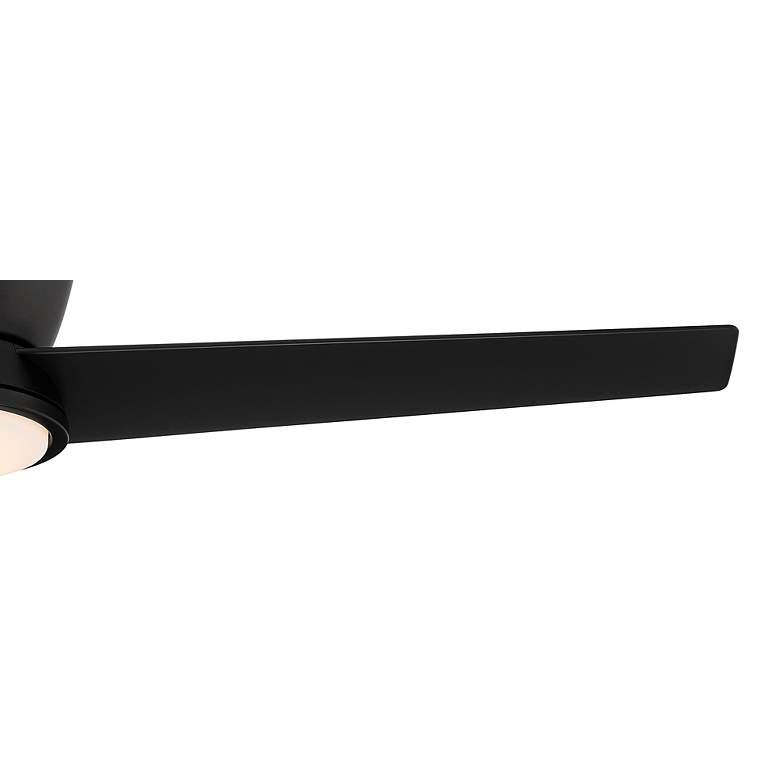 Image 4 52" Casa Vieja Auria Black Damp Rated LED Hugger Fan with Remote more views