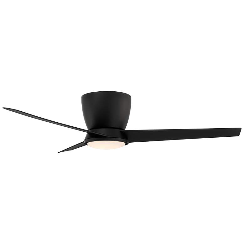 Image 6 52" Casa Vieja Auria Black Damp Rated LED Hugger Fan with Remote more views