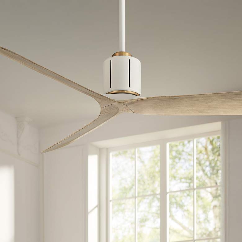 Image 1 52" Casa Vieja Avo Matte White Indoor Ceiling Fan with Remote