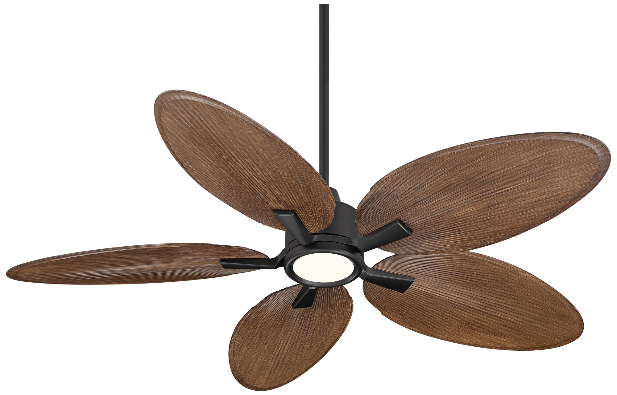 52" Casa Vieja Bayleaf Black Walnut Indoor/Outdoor LED Ceiling Fan in scene