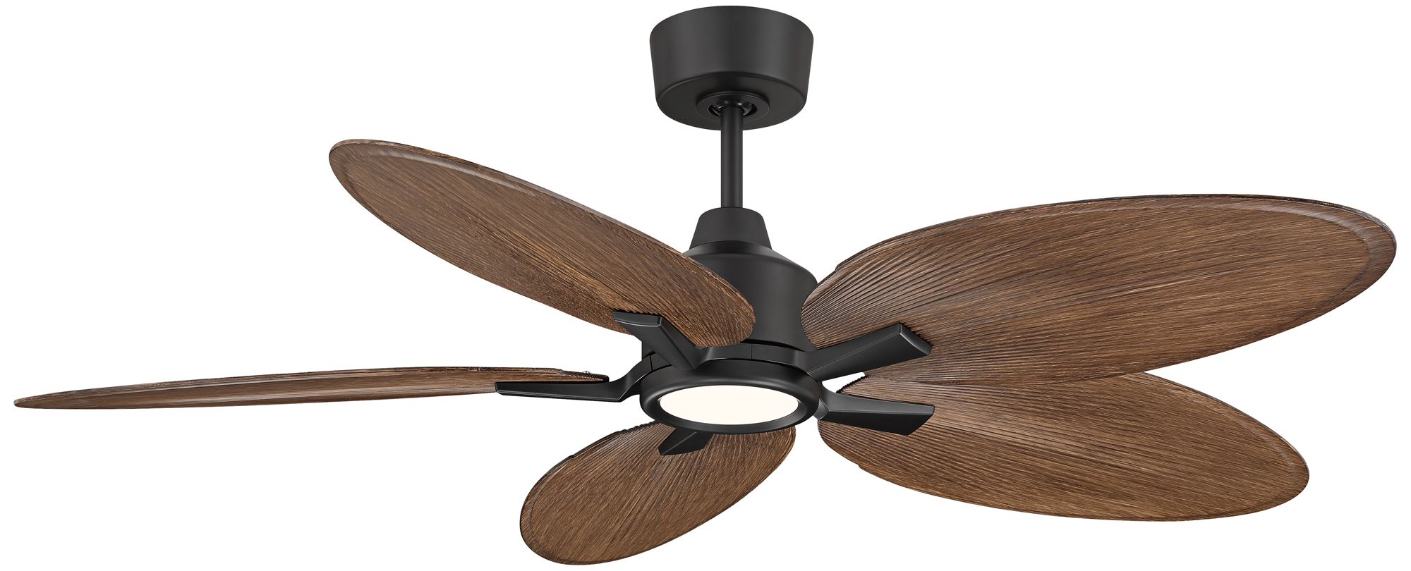 52" Casa Vieja Bayleaf Black Walnut Indoor/Outdoor LED Ceiling Fan in scene