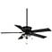 52" Casa Vieja Blazer Matte Black Outdoor Pull Chain LED Ceiling Fan