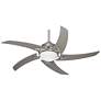 52" Casa Vieja Capri Brushed Nickel LED Modern Ceiling Fan with Remote