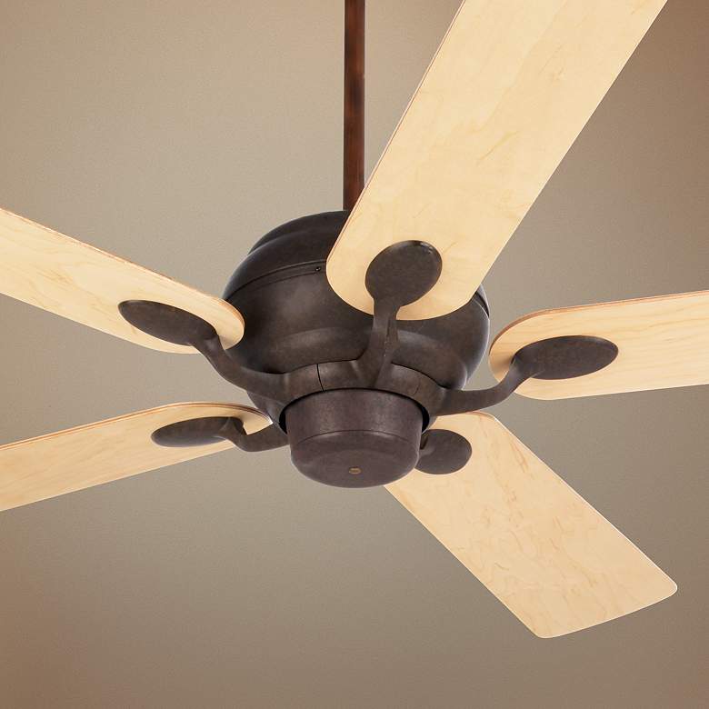 Image 1 52 inch Casa Vieja Casa Optima Black Rust and Maple Ceiling Fan