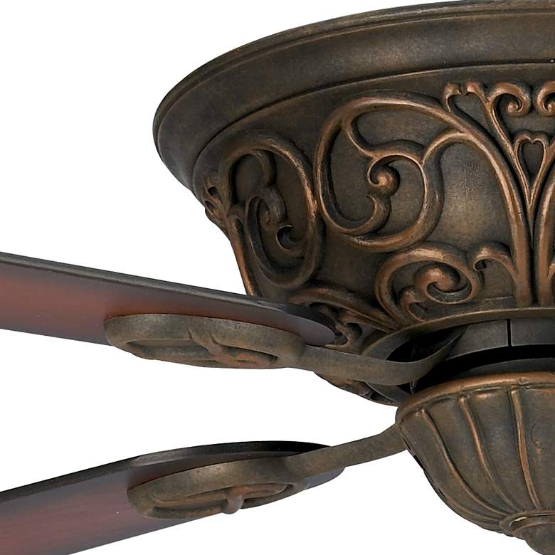 Image 3 52" Casa Vieja Contessa Bronze 5-Blade Ceiling Fan with Pull Chain more views