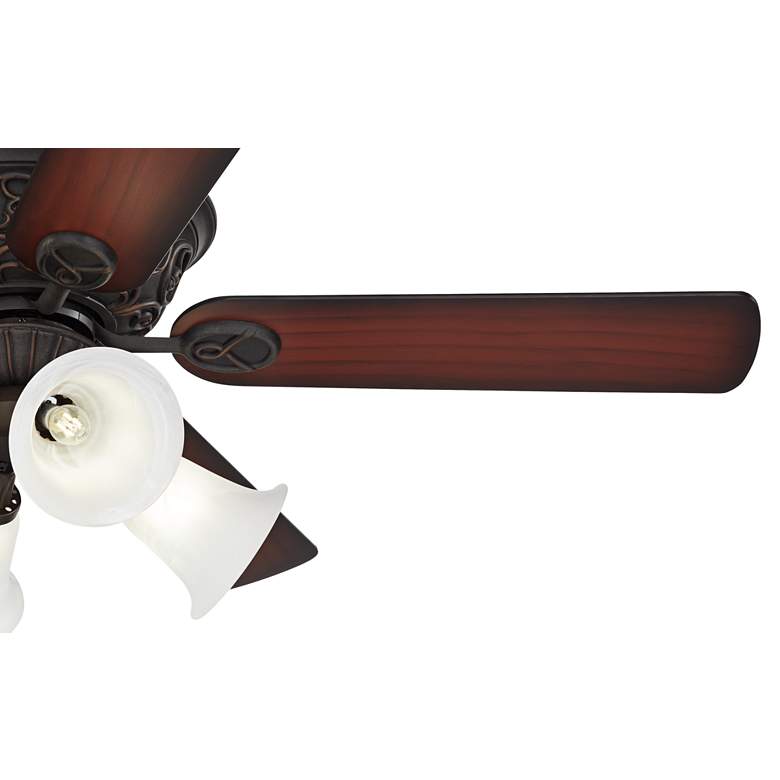Image 4 52" Casa Vieja Contessa Bronze Marbleized Glass LED Pull Chain Fan more views