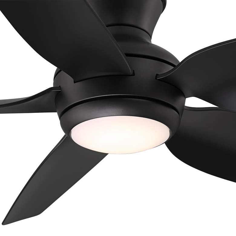 Image 3 52" Casa Vieja Del Diego Black Damp Rated Hugger Fan with Remote more views