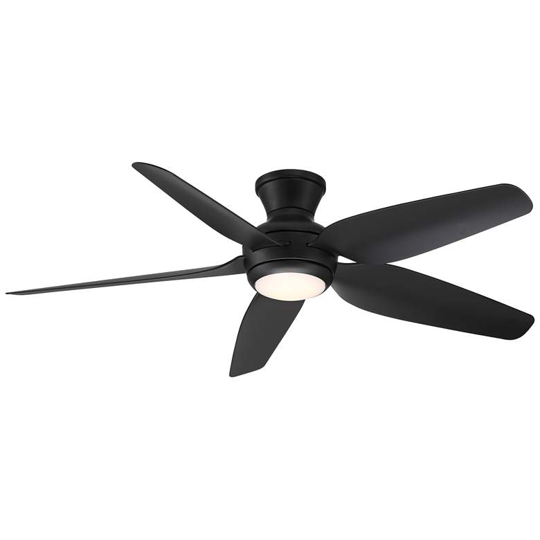 Image 6 52" Casa Vieja Del Diego Black Damp Rated Hugger Fan with Remote more views