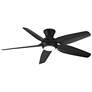 52" Casa Vieja Del Diego Black Damp Rated Hugger Fan with Remote