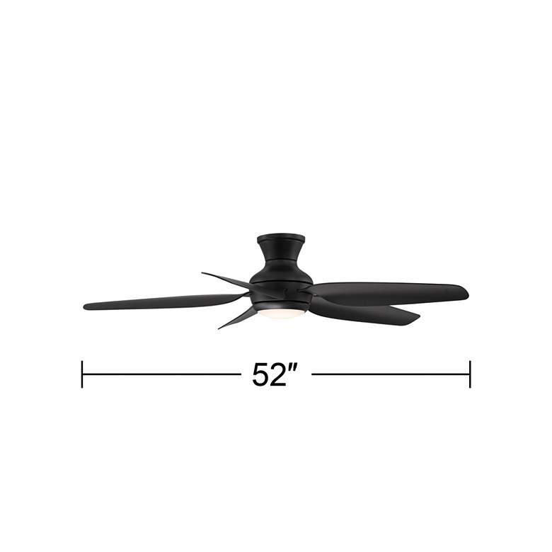 Image 7 52" Casa Vieja Del Diego Black Damp Rated Hugger Fan with Remote more views